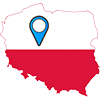 Вакансії на роботу на карті Польщі